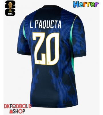 Brasilien Lucas Paqueta #20 Udebanetrøje VM 2026 Kort ærmer